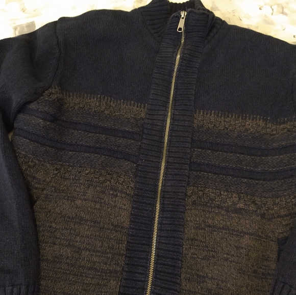 Size M fleece knitted warm zip up Denver Hayes winter sweater - Picture 4 of 16